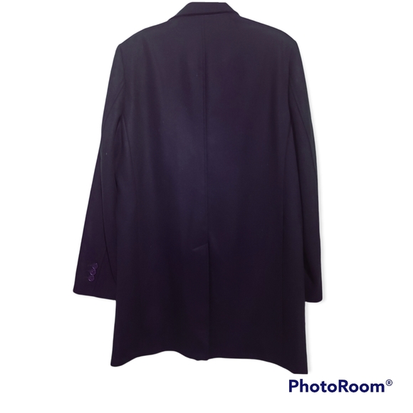 Tommy Hilfiger navy wool-blend coat - Picture 2 of 5